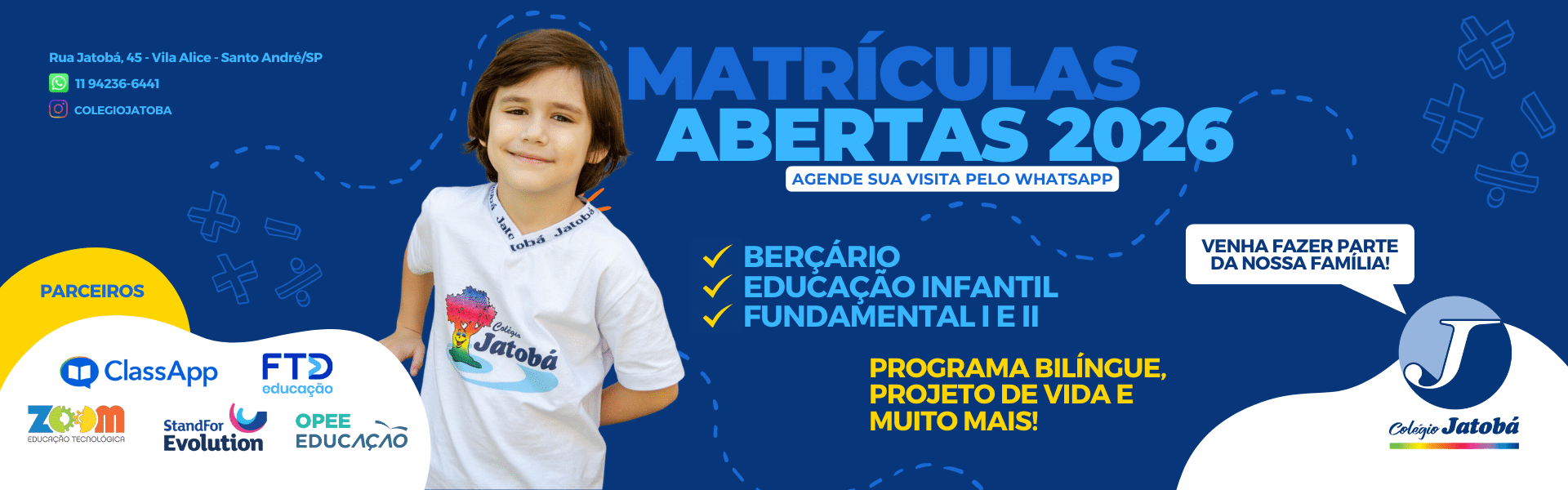 Banner Site Matriculas Abertas 2026